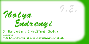 ibolya endrenyi business card